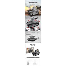 JIESTAR 23049 non  XE TĂNG HẠNG NHẸ RENAULT bộ đồ chơi xếp lắp ráp ghép mô hình Military Army LIGHT TANK Quân Sự Bộ Đội 228 khối