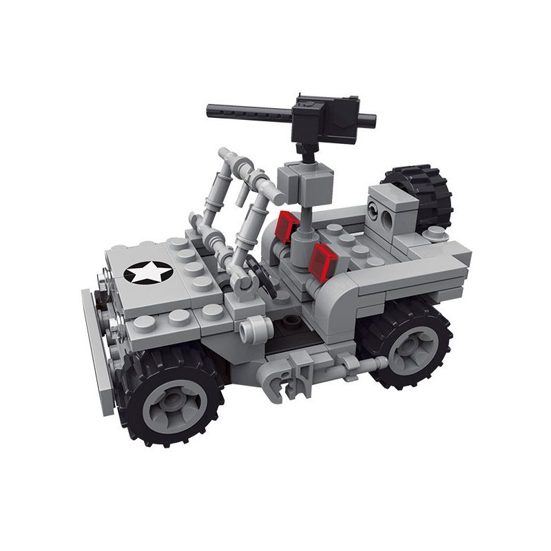 JIESTAR 23048 non  XE JEEP CỦA WILLY bộ đồ chơi xếp lắp ráp ghép mô hình Military Army VENETIAN JEEP Quân Sự Bộ Đội 172 khối