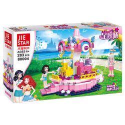 JIESTAR 80004 non  THÀNH PHỐ MONG ƯỚC SAO CAROUSEL bộ đồ chơi xếp lắp ráp ghép mô hình Girl Con Gái 283 khối