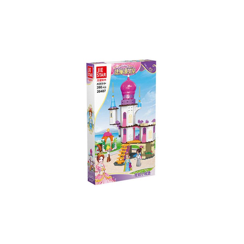 JIESTAR 20407 non  HOÀNG HẬU TELINA NGÔI NHÀ NGHỈ MÁT bộ đồ chơi xếp lắp ráp ghép mô hình Girl Con Gái 390 khối