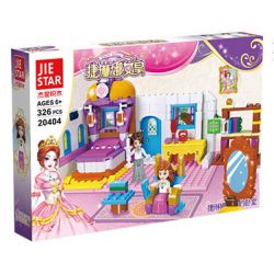 JIESTAR 20404 non  HOÀNG HẬU TELINA PHÒNG NGỦ CỦA NỮ bộ đồ chơi xếp lắp ráp ghép mô hình Girl Con Gái 326 khối