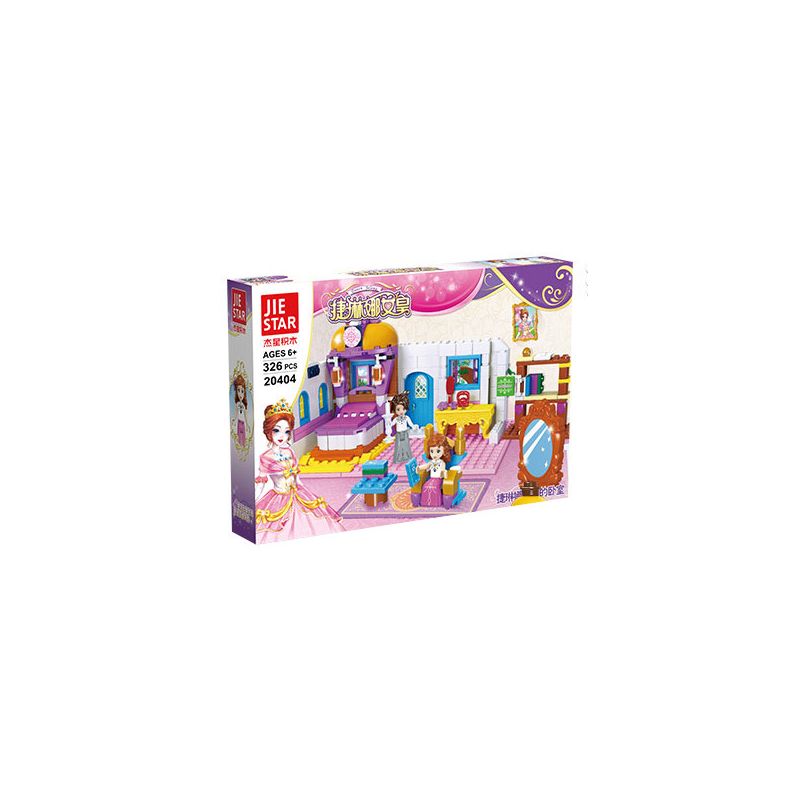 JIESTAR 20404 non  HOÀNG HẬU TELINA PHÒNG NGỦ CỦA NỮ bộ đồ chơi xếp lắp ráp ghép mô hình Girl Con Gái 326 khối