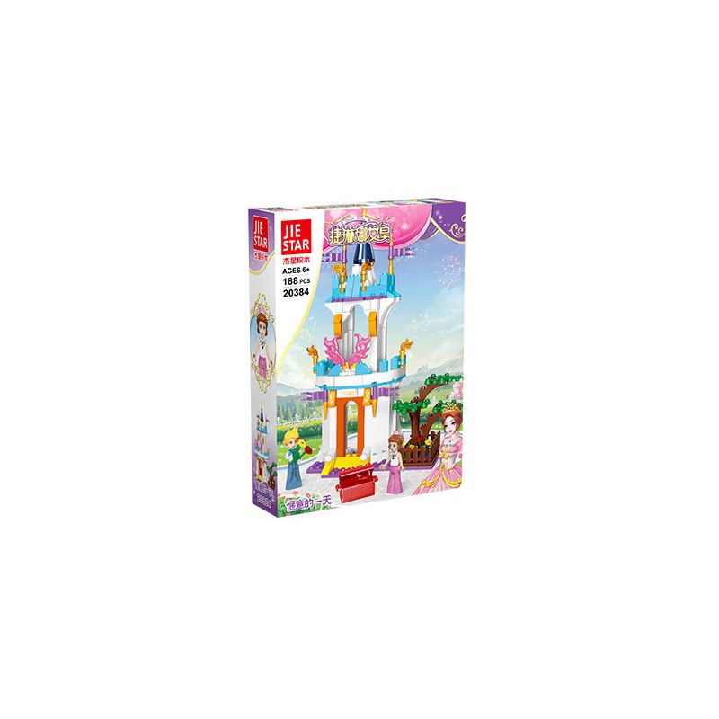 JIESTAR 20384 non  HOÀNG HẬU TELINA MỘT NGÀY VUI VẺ bộ đồ chơi xếp lắp ráp ghép mô hình Girl Con Gái 188 khối