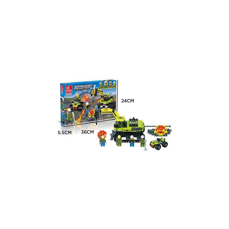 JIESTAR 20556 non Lego GIÀN KHOAN LEO NÚI LỬA bộ đồ chơi xếp lắp ráp ghép mô hình City VOLCANO CLIMBING Thành Phố 328 khối