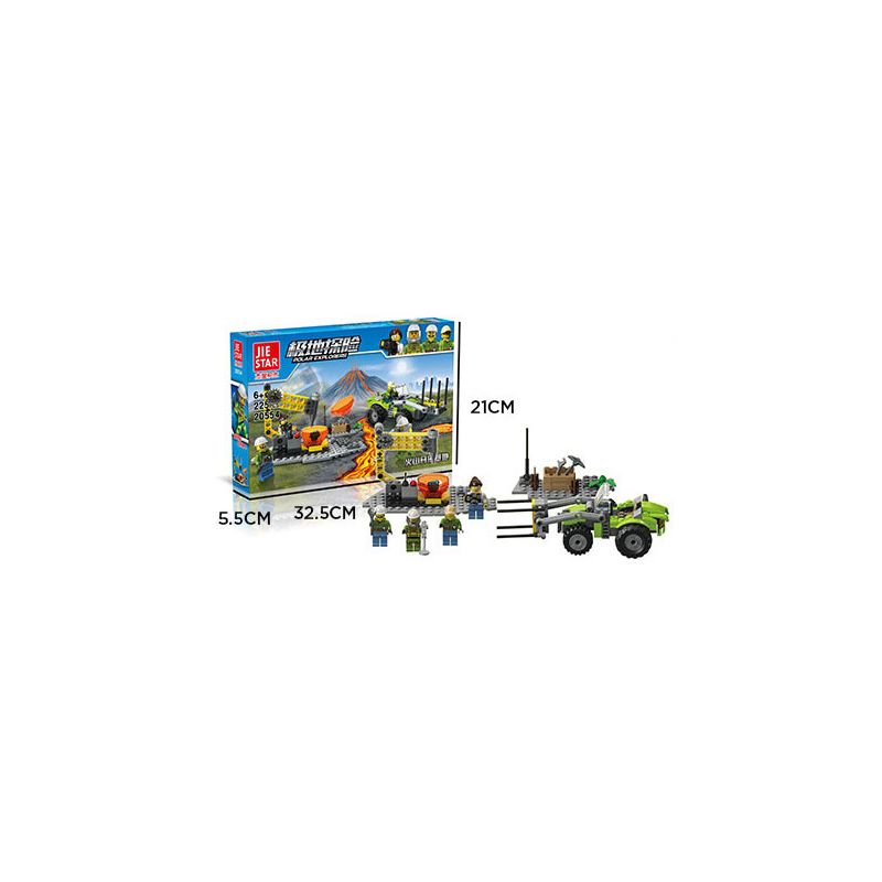 JIESTAR 20554 non  CƠ SỞ KHAI THÁC NÚI LỬA bộ đồ chơi xếp lắp ráp ghép mô hình City MINING BASE Thành Phố 225 khối