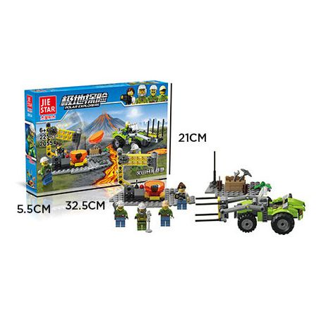 JIESTAR 20554 non  CƠ SỞ KHAI THÁC NÚI LỬA bộ đồ chơi xếp lắp ráp ghép mô hình City MINING BASE Thành Phố 225 khối