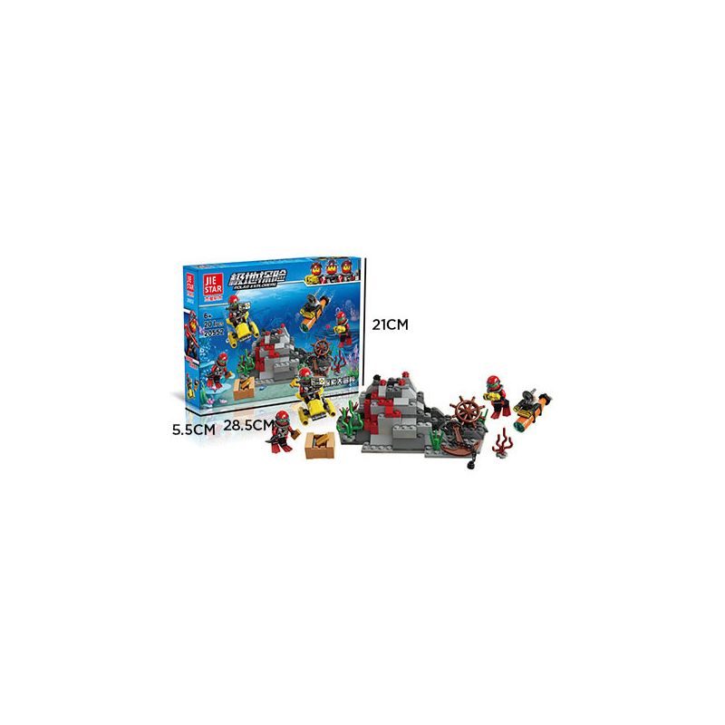 JIESTAR 20552 non Lego CUỘC PHIÊU LƯU KHÁM PHÁ ĐẠI DƯƠNG bộ đồ chơi xếp lắp ráp ghép mô hình City BIG ADVENTURE Thành Phố 201 khối