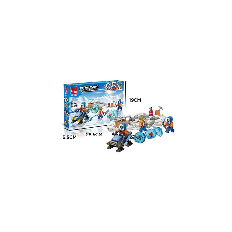 JIESTAR 20550 non Lego THÁM HIỂM TUYẾT bộ đồ chơi xếp lắp ráp ghép mô hình City SNOW ADVENTURE Thành Phố 156 khối