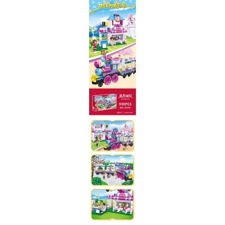 JIESTAR 20391 non  ORIENTAL KERR CHUYẾN TÀU DU LỊCH TRONG MƠ bộ đồ chơi xếp lắp ráp ghép mô hình Girl Con Gái 930 khối