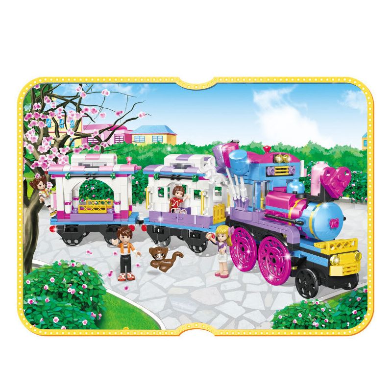 JIESTAR 20391 non  ORIENTAL KERR CHUYẾN TÀU DU LỊCH TRONG MƠ bộ đồ chơi xếp lắp ráp ghép mô hình Girl Con Gái 930 khối