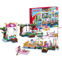 JIESTAR 20390 non  ORIENTAL KERR BỮA TIỆC TRONG VƯỜN HỒ MỘNG MƠ bộ đồ chơi xếp lắp ráp ghép mô hình Girl Con Gái 769 khối