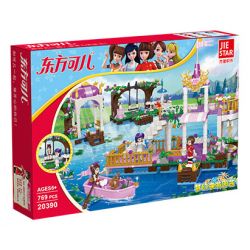JIESTAR 20390 non  ORIENTAL KERR BỮA TIỆC TRONG VƯỜN HỒ MỘNG MƠ bộ đồ chơi xếp lắp ráp ghép mô hình Girl Con Gái 769 khối