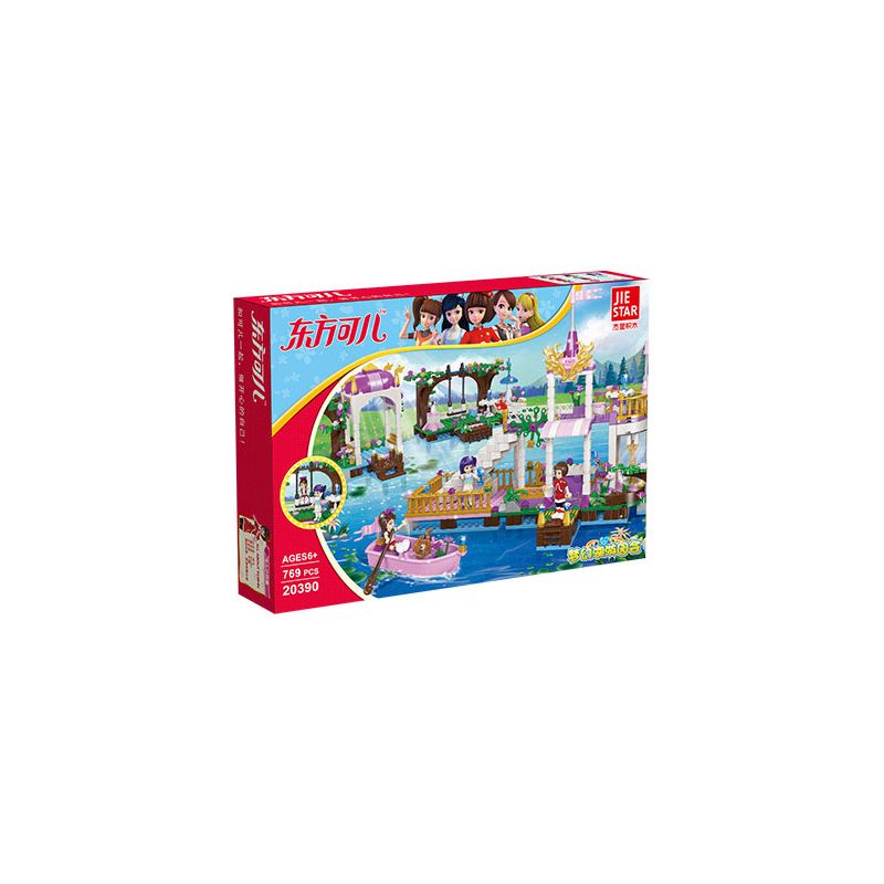 JIESTAR 20390 non  ORIENTAL KERR BỮA TIỆC TRONG VƯỜN HỒ MỘNG MƠ bộ đồ chơi xếp lắp ráp ghép mô hình Girl Con Gái 769 khối