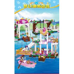 JIESTAR 20390 non  ORIENTAL KERR BỮA TIỆC TRONG VƯỜN HỒ MỘNG MƠ bộ đồ chơi xếp lắp ráp ghép mô hình Girl Con Gái 769 khối