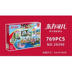 JIESTAR 20390 non  ORIENTAL KERR BỮA TIỆC TRONG VƯỜN HỒ MỘNG MƠ bộ đồ chơi xếp lắp ráp ghép mô hình Girl Con Gái 769 khối