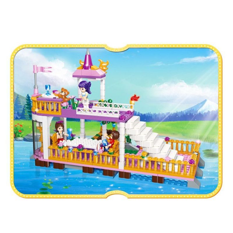 JIESTAR 20390 non  ORIENTAL KERR BỮA TIỆC TRONG VƯỜN HỒ MỘNG MƠ bộ đồ chơi xếp lắp ráp ghép mô hình Girl Con Gái 769 khối