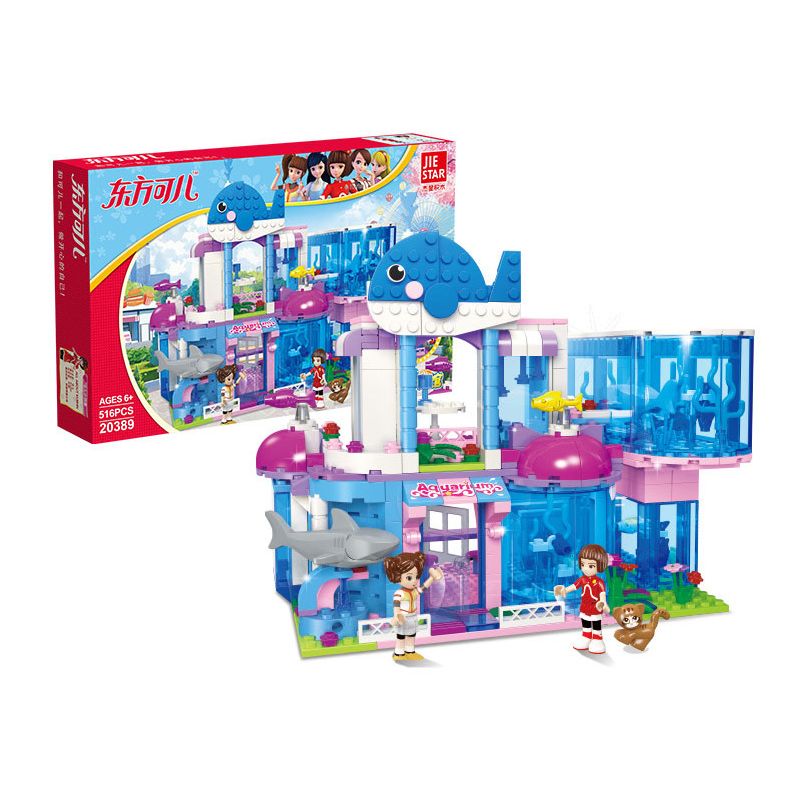 JIESTAR 20389 non  ORIENTAL KERR THỦY CUNG GIẢ TƯỞNG bộ đồ chơi xếp lắp ráp ghép mô hình Girl Con Gái 516 khối