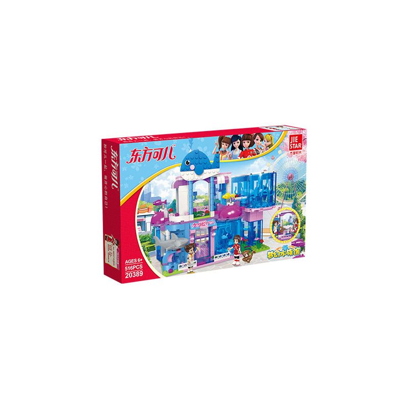 JIESTAR 20389 non  ORIENTAL KERR THỦY CUNG GIẢ TƯỞNG bộ đồ chơi xếp lắp ráp ghép mô hình Girl Con Gái 516 khối