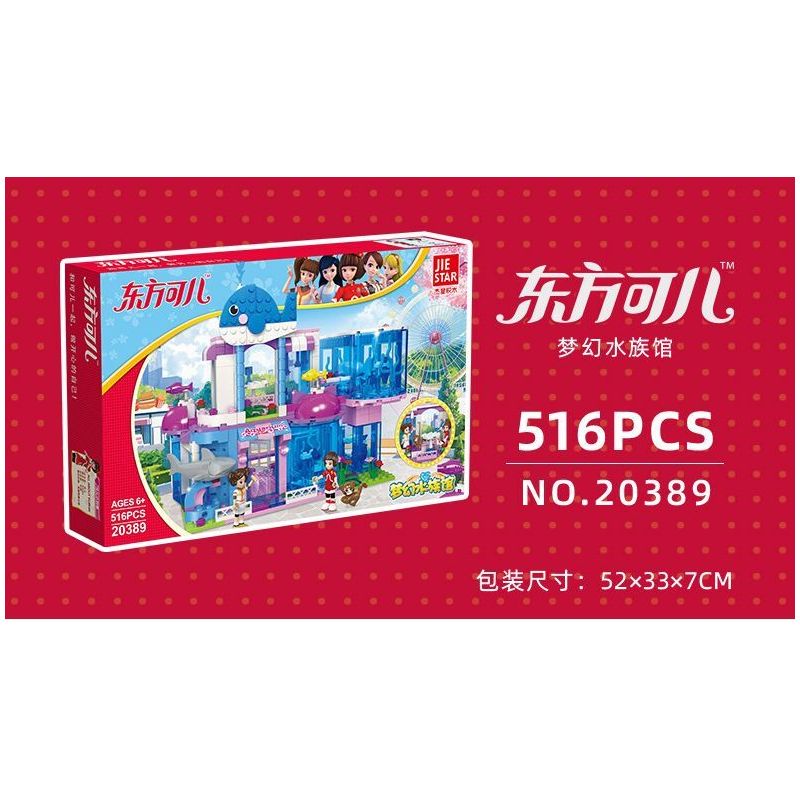JIESTAR 20389 non  ORIENTAL KERR THỦY CUNG GIẢ TƯỞNG bộ đồ chơi xếp lắp ráp ghép mô hình Girl Con Gái 516 khối