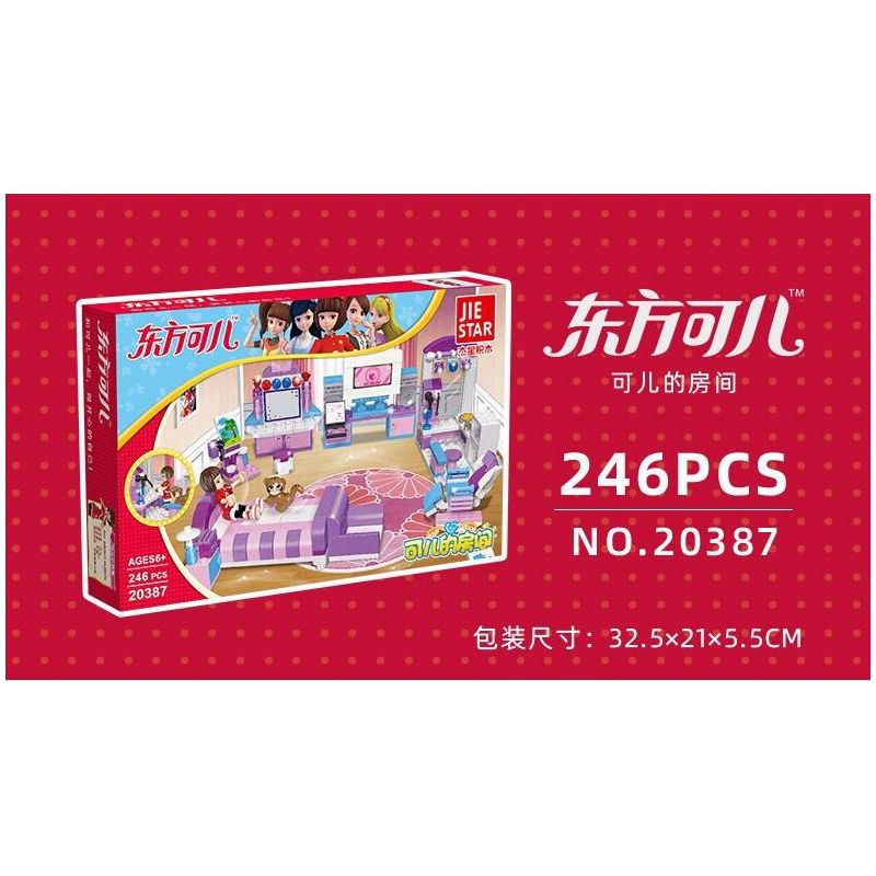 JIESTAR 20387 non  DONGFANG KE'ER PHÒNG CỦA bộ đồ chơi xếp lắp ráp ghép mô hình Girl Con Gái 336 khối
