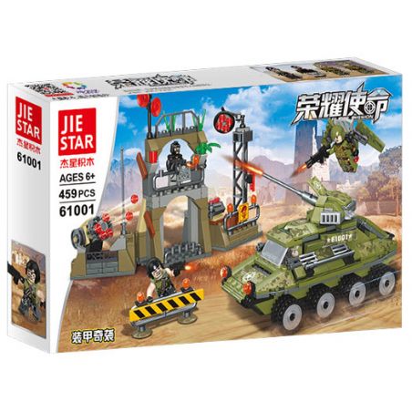 JIESTAR 61001 non  NHIỆM VỤ VINH QUANG TẤN CÔNG BỌC THÉP bộ đồ chơi xếp lắp ráp ghép mô hình Military Army GLORY MISSION Quân Sự Bộ Đội 459 khối