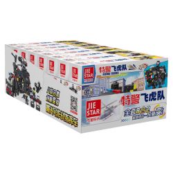 JIESTAR 20076 non  SWAT FLYING TIGERS BLACK STORM DAWN COMBAT COMMAND XE 8 MẪU bộ đồ chơi xếp lắp ráp ghép mô hình 567 khối