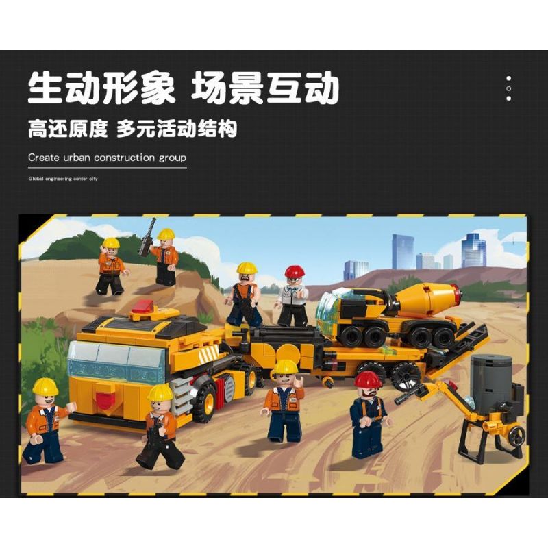 JIESTAR 51009 non  MÔ HÌNH DỰ ÁN GIẤC MƠ THÀNH PHỐ TOÀN CẦU 8 bộ đồ chơi xếp lắp ráp ghép mô hình City 658 khối