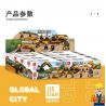 JIESTAR 51009 non  MÔ HÌNH DỰ ÁN GIẤC MƠ THÀNH PHỐ TOÀN CẦU 8 bộ đồ chơi xếp lắp ráp ghép mô hình City 658 khối