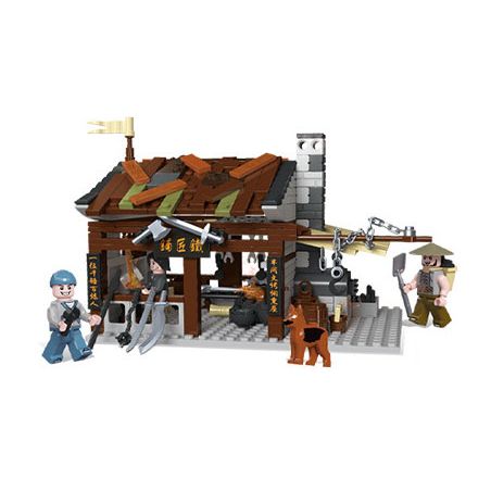 JIESTAR 89007 non  TRUNG QUỐC THỊNH VƯỢNG CỬA HÀNG THỢ RÈN bộ đồ chơi xếp lắp ráp ghép mô hình Historical 477 khối