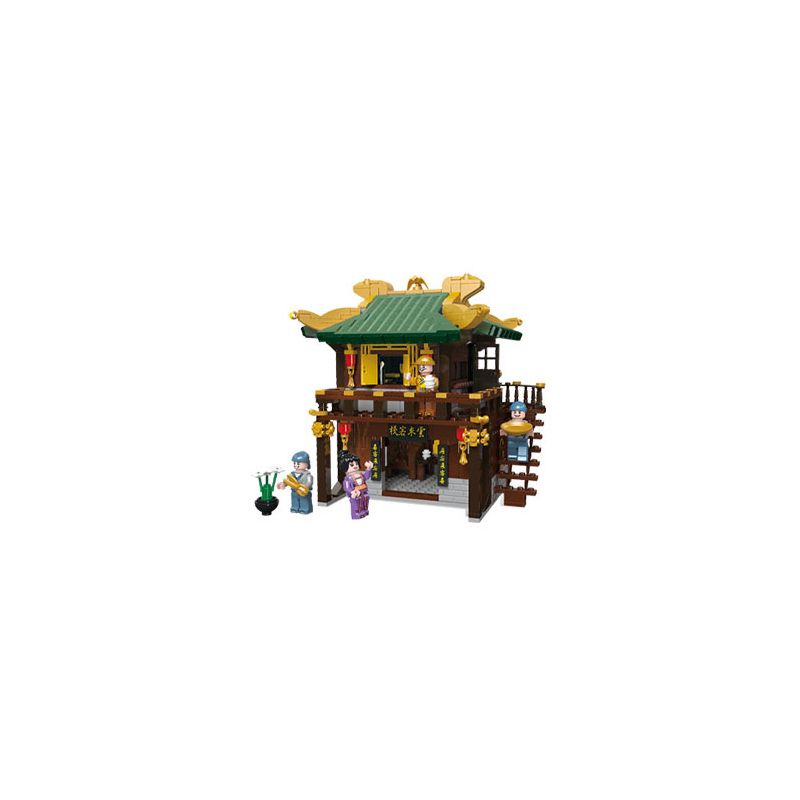 JIESTAR 89006 non Lego TRUNG QUỐC THỊNH VƯỢNG NHÀ TRỌ YUNLAI bộ đồ chơi xếp lắp ráp ghép mô hình Historical 729 khối