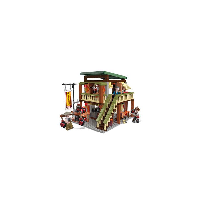 JIESTAR 89004 non Lego TRUNG QUỐC THỊNH VƯỢNG NHÀ MÁY RƯỢU SHILI bộ đồ chơi xếp lắp ráp ghép mô hình Historical 730 khối