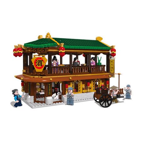 JIESTAR 89000 non  TRUNG QUỐC THỊNH VƯỢNG NHÀ HÀNG YUELAI bộ đồ chơi xếp lắp ráp ghép mô hình Historical 1185 khối