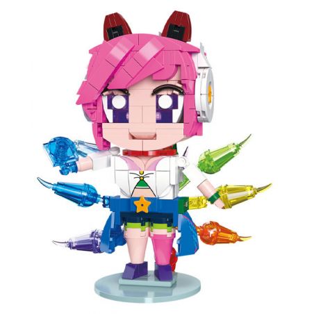 JIESTAR 87305-2 non  LIÊN MINH BIG HEAD NỮ THẦN TRÒ CHƠI ĐIỆN TỬ AHRI bộ đồ chơi xếp lắp ráp ghép mô hình Movie & Game Phim Và Trò Chơi 349 khối