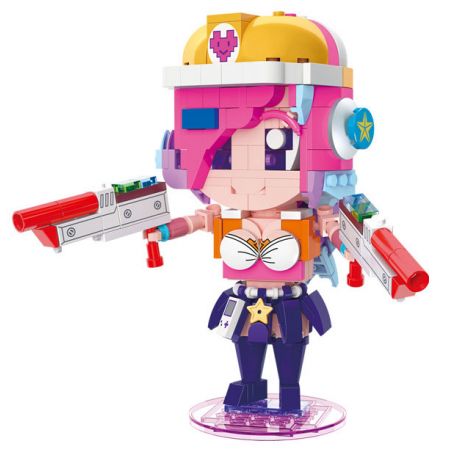 JIESTAR 87302-2 non  LIÊN MINH BIG HEAD NỮ THẦN TRÒ CHƠI ĐIỆN TỬ LADY DOOM bộ đồ chơi xếp lắp ráp ghép mô hình Movie & Game Phim Và Trò Chơi 279 khối