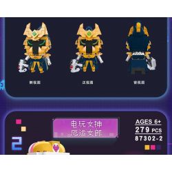 JIESTAR 87302-2 non  LIÊN MINH BIG HEAD NỮ THẦN TRÒ CHƠI ĐIỆN TỬ LADY DOOM bộ đồ chơi xếp lắp ráp ghép mô hình Movie & Game Phim Và Trò Chơi 279 khối