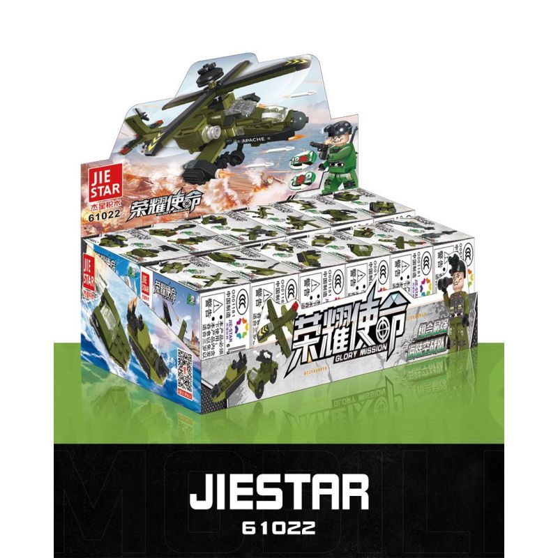 JIESTAR 61022 non  SỨ MỆNH VINH QUANG CÁC MÔ HÌNH BIỂN LỤC QUÂN VÀ KHÔNG 12 bộ đồ chơi xếp lắp ráp ghép mô hình Military Army Quân Sự Bộ Đội