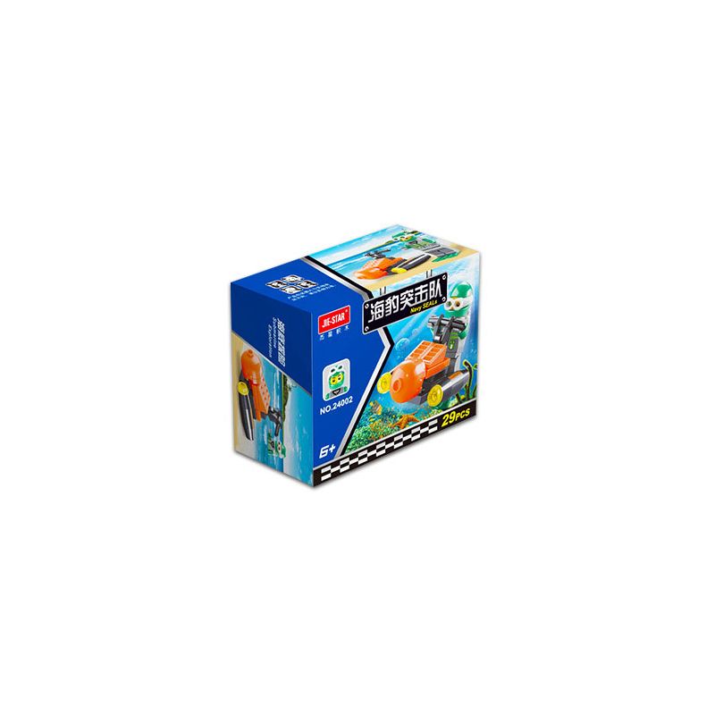 JIESTAR 24002 non  CUỘC PHIÊU LƯU DƯỚI ĐÁY BIỂN bộ đồ chơi xếp lắp ráp ghép mô hình City Thành Phố 29 khối