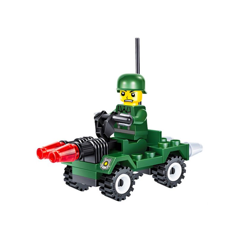 JIESTAR 23003 non Lego XE CHỞ SÚNG ĐÔI bộ đồ chơi xếp lắp ráp ghép mô hình Military Army Quân Sự Bộ Đội 36 khối