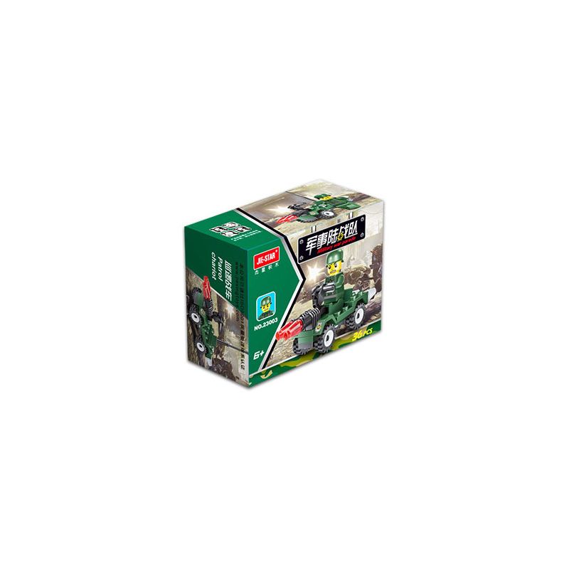JIESTAR 23003 non  XE CHỞ SÚNG ĐÔI bộ đồ chơi xếp lắp ráp ghép mô hình Military Army Quân Sự Bộ Đội 36 khối