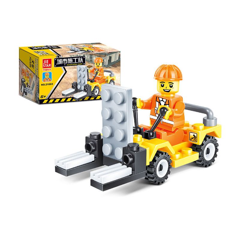 JIESTAR 21003 non Lego XE NÂNG bộ đồ chơi xếp lắp ráp ghép mô hình City Thành Phố 37 khối