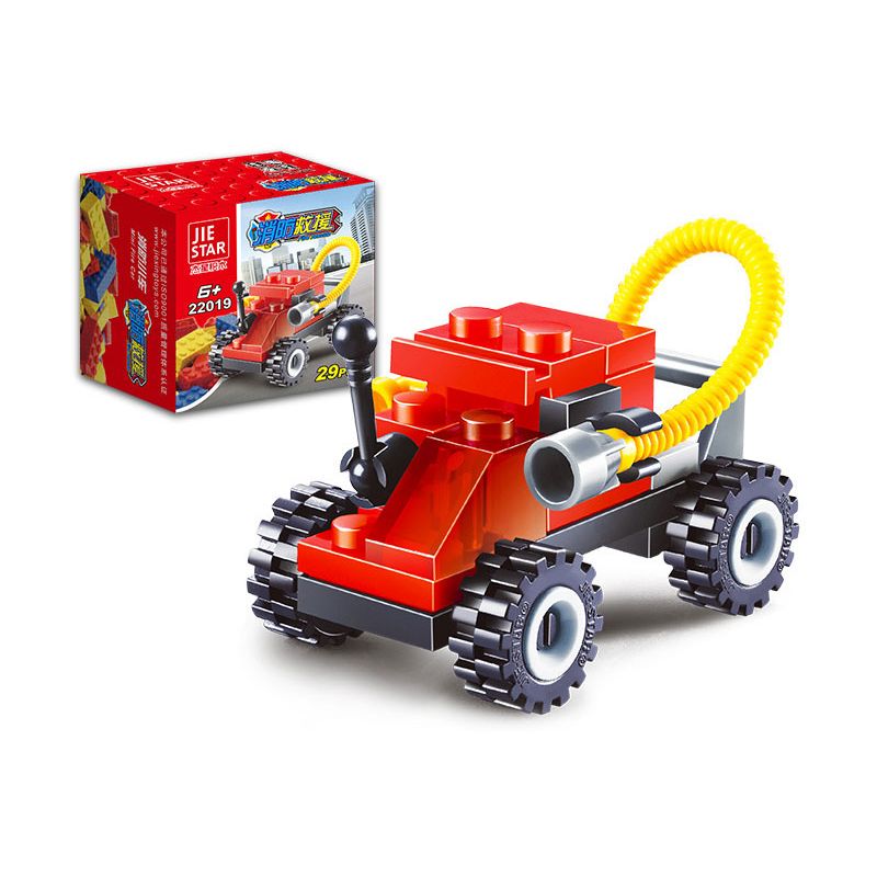 JIESTAR 22019 non Lego XE CỨU HỎA bộ đồ chơi xếp lắp ráp ghép mô hình City Thành Phố 29 khối