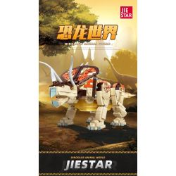 JIESTAR 92450 non  THẾ GIỚI KHỦNG LONG TRICERATOPS bộ đồ chơi xếp lắp ráp ghép mô hình 1215 khối