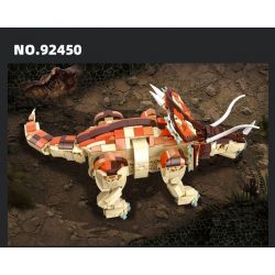 JIESTAR 92450 non  THẾ GIỚI KHỦNG LONG TRICERATOPS bộ đồ chơi xếp lắp ráp ghép mô hình 1215 khối