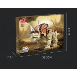 JIESTAR 92450 non  THẾ GIỚI KHỦNG LONG TRICERATOPS bộ đồ chơi xếp lắp ráp ghép mô hình 1215 khối