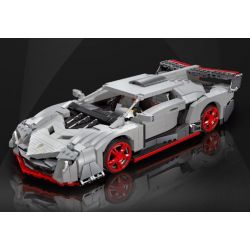 JIESTAR 92007 non  XE THỂ THAO LAMBORGHINI VENENO tỷ lệ 1:14 bộ đồ chơi xếp lắp ráp ghép mô hình Creator VENENE Sáng Tạo 1434 khối