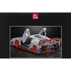 JIESTAR 92007 non  XE THỂ THAO LAMBORGHINI VENENO tỷ lệ 1:14 bộ đồ chơi xếp lắp ráp ghép mô hình Creator VENENE Sáng Tạo 1434 khối