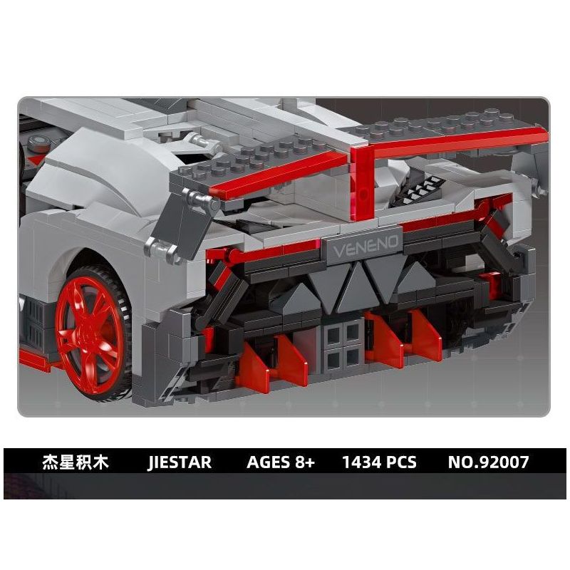 JIESTAR 92007 non  XE THỂ THAO LAMBORGHINI VENENO tỷ lệ 1:14 bộ đồ chơi xếp lắp ráp ghép mô hình Creator VENENE Sáng Tạo 1434 khối