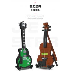 JIESTAR 87501 non  ĐÀN GUITAR ĐIỆN bộ đồ chơi xếp lắp ráp ghép mô hình Creator Sáng Tạo 215 khối