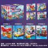 JIESTAR 87002 non  CÂU LẠC BỘ TRÒ CHƠI ĐIỆN TỬ 4 LOẠI bộ đồ chơi xếp lắp ráp ghép mô hình City Thành Phố 764 khối