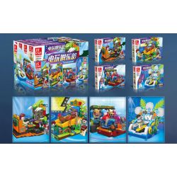 JIESTAR 87001 non  CÂU LẠC BỘ TRÒ CHƠI ĐIỆN TỬ 4 LOẠI bộ đồ chơi xếp lắp ráp ghép mô hình City Thành Phố 777 khối